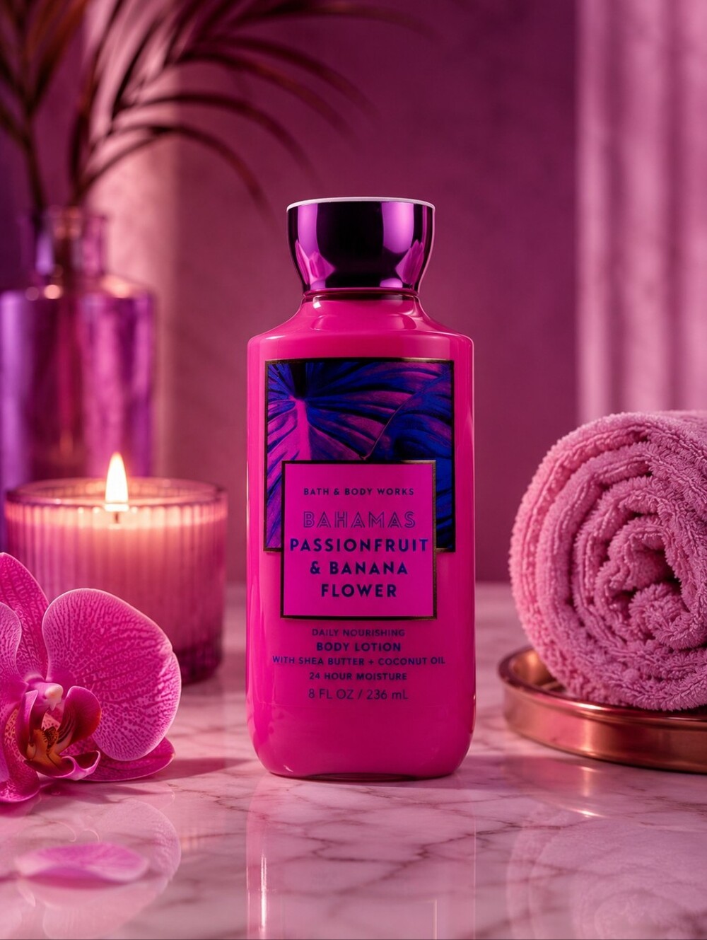 Bath And Body Works Bahamas Passionfruit And Banana Flower Body Lotion New